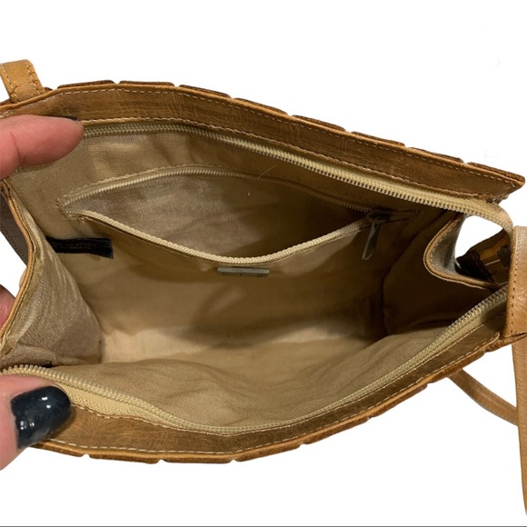 CEM Brazil Leather Crossbody Bag Metallic Tan - Picture 4 of 13